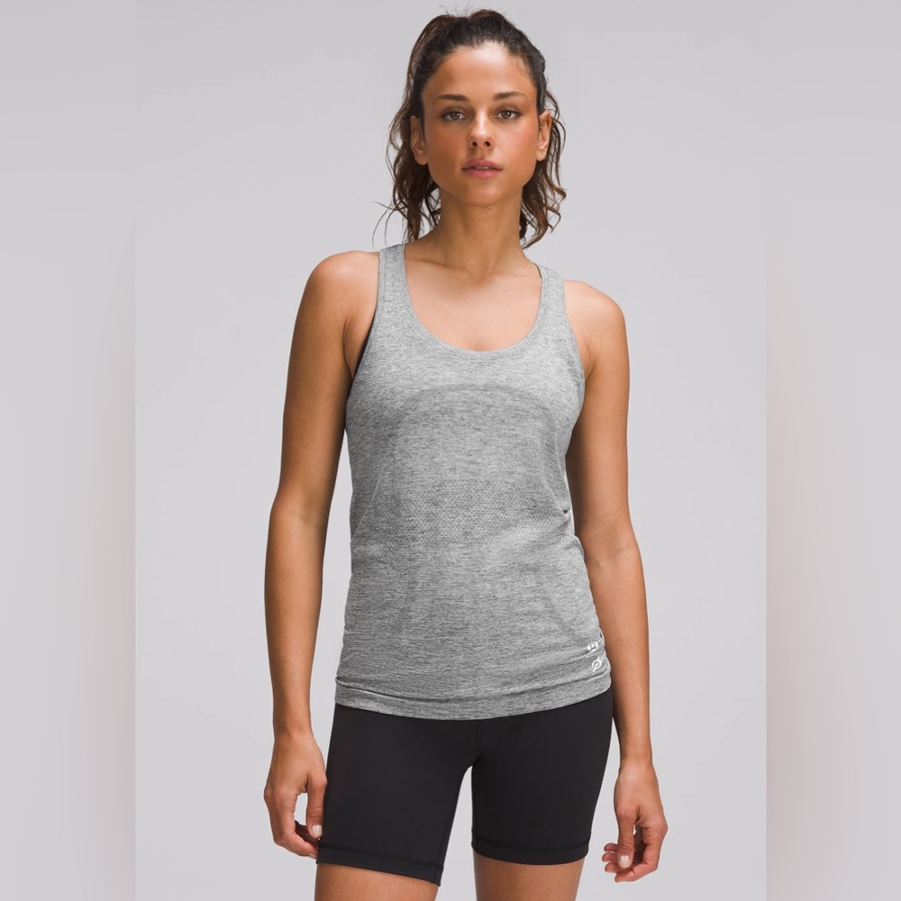 NWT Lululemon Peloton Swiftly Tech Tank Top 2.0 Sz 6 Slate Grey Hip Length
